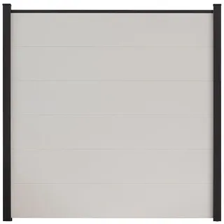GroJaBasicLine PVC-Steckzaun Quadratisch, Weiß