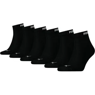 Puma Quarter Socken 6-Pack schwarz 5.0 - 35-38