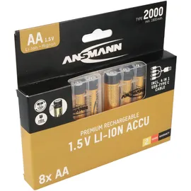 Ansmann Premium Li-Ion Akku AA 2000 mAh 8 St.