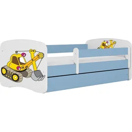raumhirsch furniture Kinderbett Bagger 80 x 180 cm Holzwerkstoff blau