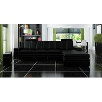 JVmoebel Ecksofa, LEDERSOFA WOHNLANDSCHAFT ECKSOFA NEU SOFA XXL LEDERCOUCH LEDERECKSOFA schwarz