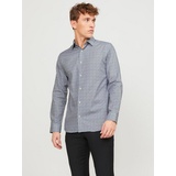 JACK & JONES Langarmhemd JPRBLANORDIC PRINT SHIRT L/S SN blau L