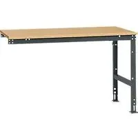 Manuflex Ansatztisch UNIVERSAL Standard, Tischplatte Multiplex, 1500x1000, anthrazit