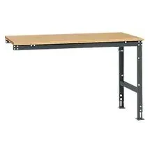 Manuflex Ansatztisch UNIVERSAL Standard, Tischplatte Multiplex, 1500x1000, anthrazit