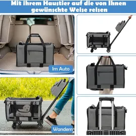 Costway Mobile Transportbox 0,37 m Grau