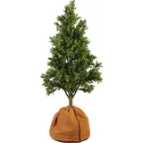 Royal Gardineer Thermo-Topfschutz für Pflanzen, 40 x 40 cm, mit Drainage, braun