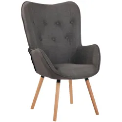 CLP Lounger Ashford Stoff dunkelgrau/natura