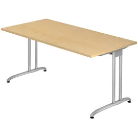 Hammerbacher Schreibtisch VBS16/3 ahorn nachbildung/silber