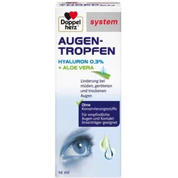 Doppelherz system AUGEN-TROPFEN HYALURON 0,3% + ALOE 10 ml Flüssigkeit