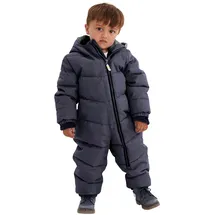 KILLTEC Skioverall Kinder Twinkly MNS ONPC B - Overall in Daunenoptik - Schneeanzug mit Kapuze - Winteranzug mit flauschigem Innenfutter, dunkelnavy, 110/116