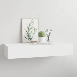 vidaXL Wandregal mit Schublade 60 x 23,5 x 10 cm Weiß
