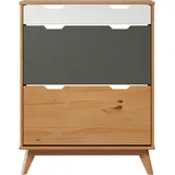 VCM Inter-Furn Schuhschrank Scandik kleiner Schuhschrank mit 2 Klappen braun