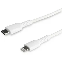 Startech StarTech.com 2m USB-C auf Lightning-Kabel - Hochbelastbare, robuste Aramidfaser - Lade-/Synchronisationskabel - Apple MFi-zertifiziert iPad/iPhone 12 - Weiß