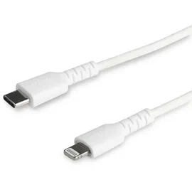 Startech StarTech.com 2m USB-C auf Lightning-Kabel - Hochbelastbare, robuste Aramidfaser - Lade-/Synchronisationskabel - Apple MFi-zertifiziert iPad/iPhone 12 - Weiß