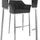 CLP Barhocker Damaso 240 kg belastbar gepolstert 45 x 45 x 110 cm Dunkelgrau/Edelstahl