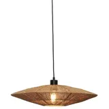 Good & Mojo Hängelampe Iguazu, dimmbar, braun / rost, für Wohn- / Esszimmer, Textil / Stoff / Seide, Pendelleuchte - 40 cm - 40 cm - 12 cm