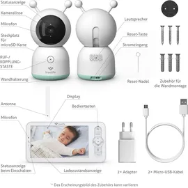 TrueLife NannyCam R7 Dual Smart TLNCR7DS Babyphone mit Kamera, WLAN 2.4 GHz