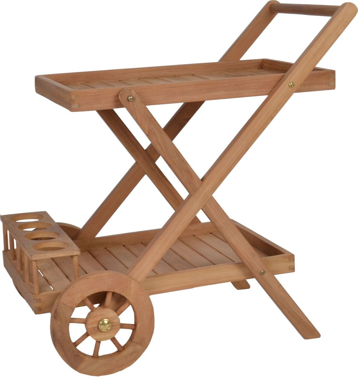 Teak Servierwagen Massivholz Teak