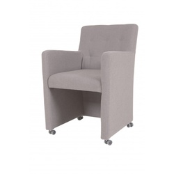 Casa Padrino Designer Esszimmer Stuhl / Sessel ModEF 319 Grau - Hoteleinrichtung - Rollbar