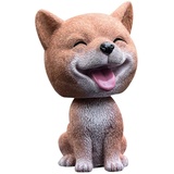 Luckxing Wackelkopffiguren Kunststofferzeugnisse Original Wackeldackel Wackelkopfhund, Shiba Inu, Hiromi 9,5 cm Figur Wackelhund Auto-Innendekoration Schüttelt Den Kopf Hundedekoration