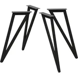 holz4home holz4home® Dreieck Tischgestell Metall Schwarz Set aus 4 Füßen