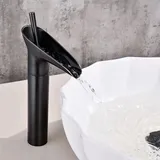 Jn.songs - Retro Wasserhahn, Bad Wasserfall Waschtischarmatur, Armatur Waschbecken g 3/8' - Messing