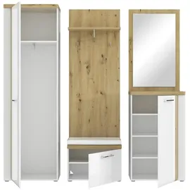 Möbel Kraft Rovato 60,3 x 40,8 x 43,4 cm hochglänzend / weiß