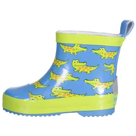 Playshoes Halbschaft-Gummistiefel Krokodil Blau 25
