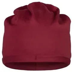 Bio-Baumwoll Beanie MB7113, wein-rot, Einheitsgröße - rot