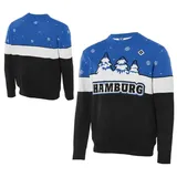 HSV Hamburger SV Ugly Christmas Sweater ** Tannen ** (DE/NL/SE/PL, Alphanumerisch, 4XL, Regular, Regular, Blau-Weiß-Schwarz) - 4XL