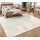 Paco Home Teppich Wohnzimmer Schlafzimmer Kurzflor Skandinavisches Boho Muster Geometrisch 80x150 cm, Creme