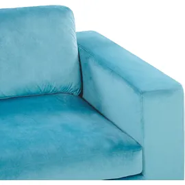 Beliani Sofa Hellblau Polsterbezug 3-Sitzer