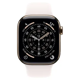 Apple Watch Series 11 GPS + Cellular 46mm Gold Titanium Sport Band light blush M/L 