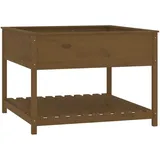 vidaXL Pflanzkübel mit Ablage 111,5 x 111 x 81 cm Honigbraun
