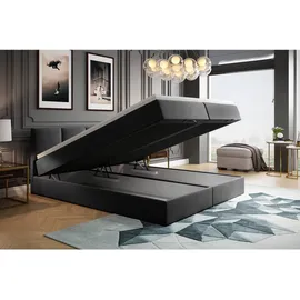 Trada Royal Boxspringbett 140 x 200 cm H3 Dunkelgrau