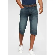 H.I.S. H.I.S Jeansbermudas »HANTZ«, 2 Stk. gerader Beinschnitt, Used-Look mit Abriebeffekten, blau