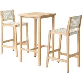Dehner Bartisch Mauritius 60 x 60 x 105 cm Natur