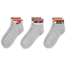 Nike Everyday Essential 3er Pack grey heather/schwarz/weiß/orange 42-46