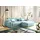 KAWOLA Ecksofa Lana Cord Recamiere rechts hellblau