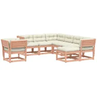 vidaXL 8-tlg Garten-Lounge-Set mit Kissen Massivholz Douglasie Modell 8