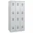 Californian Products Garderobenspind Stahl 90 x 185 cm grau 3 Abteile