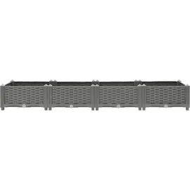vidaXL Hochbeet 160 x 40 x 23 cm Grau