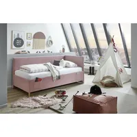 Meise Möbel meise.möbel Polsterbett Cool Cord Rosa Rose 140 x 200 cm