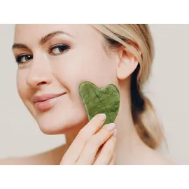 Beper C301ABE101 Rolle und Stein Gua Sha in Jade, Jade Roller & Gua Sha Massagge Tool, Gesichts- und Körpermassage, entspannend, Entfernung und Al...
