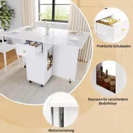 stilvora Esstisch klappbar 2-4 Personen 0 x 0 x 0 cm weiß