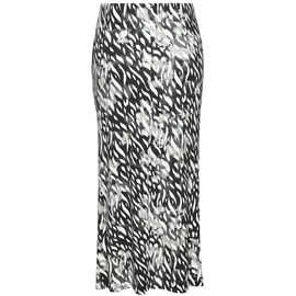 LASCANA Jerseyrock Damen Bedruckt Creme/Graublau 38