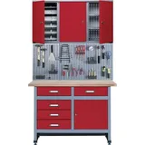 KÜPPER 70416-2 Werkbank Rot, Silber