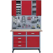 KÜPPER 70416-2 Werkbank Rot, Silber