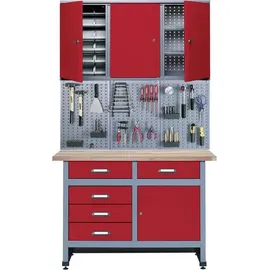 KÜPPER 70416-2 Werkbank Rot, Silber