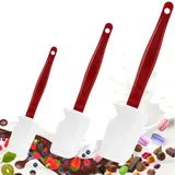 3 Stücke Silikon Spatel zum Kochen Spachtel Küche Pfannenwender Gummispachtel Kuchenspatel, Nahtloses Einteiliges Design für Kochen Backen Mischen (3x Spateln 26/36/42cm)